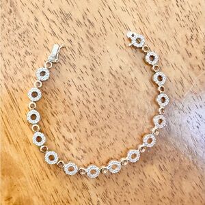 Elegant Silver and Diamond Bracelet